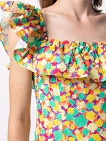 Thumbnail for your product : Rixo Abstract-Print Ruffle-Trim Dress