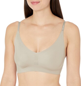 Calvin Klein Women's Invisibles Comfort Lightly Lined Seamless Wireless Triangle  Bralette Bra 