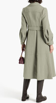 Thumbnail for your product : Diane von Furstenberg Pleated belted wool-felt coat