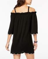 Thumbnail for your product : As U Wish Juniors' Scalloped Off-The-Shoulder Dress