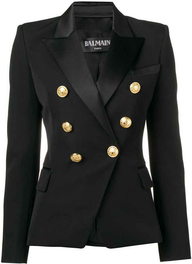 Balmain DoubleBreasted Tuxedo Blazer ShopStyle