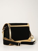Thumbnail for your product : Balmain cotton and laminated leather diaper bag