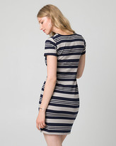 Thumbnail for your product : Le Château Stripe Jersey Scoop Neck Mini Dress