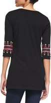 Thumbnail for your product : Johnny Was Camdyn Embroidered Half-Sleeve Tunic