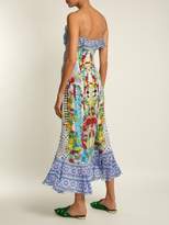 Thumbnail for your product : Camilla Masking Madness Silk Wrap Dress - Womens - Blue Multi