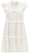 Thumbnail for your product : Sea Shannon Scalloped Ramie Mini Dress - White