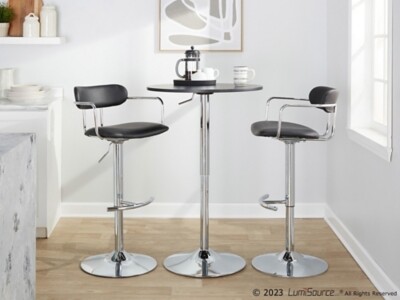 LumiSource Demi Adjustable Barstool (Set of 2)