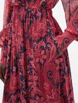 Thumbnail for your product : Etro Long Beach Paisley-print Silk-chiffon Maxi Skirt - Red Print