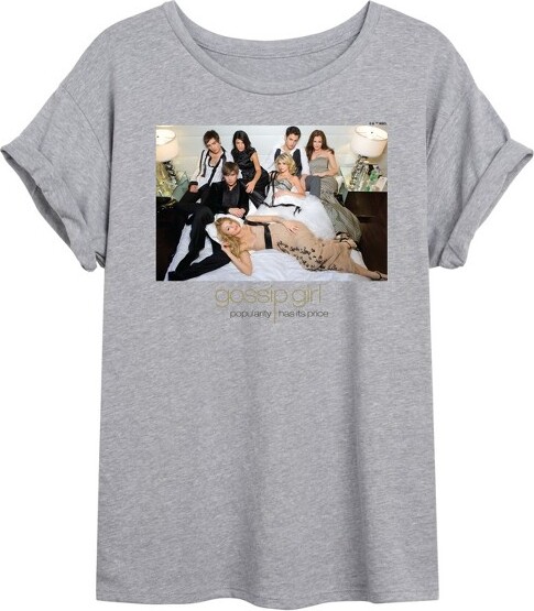 Gossip Girl Women'sGossipGirlPopularityhasit'sPriceOversizedGraphicT-Shirt-HeatherGrey-X-Large