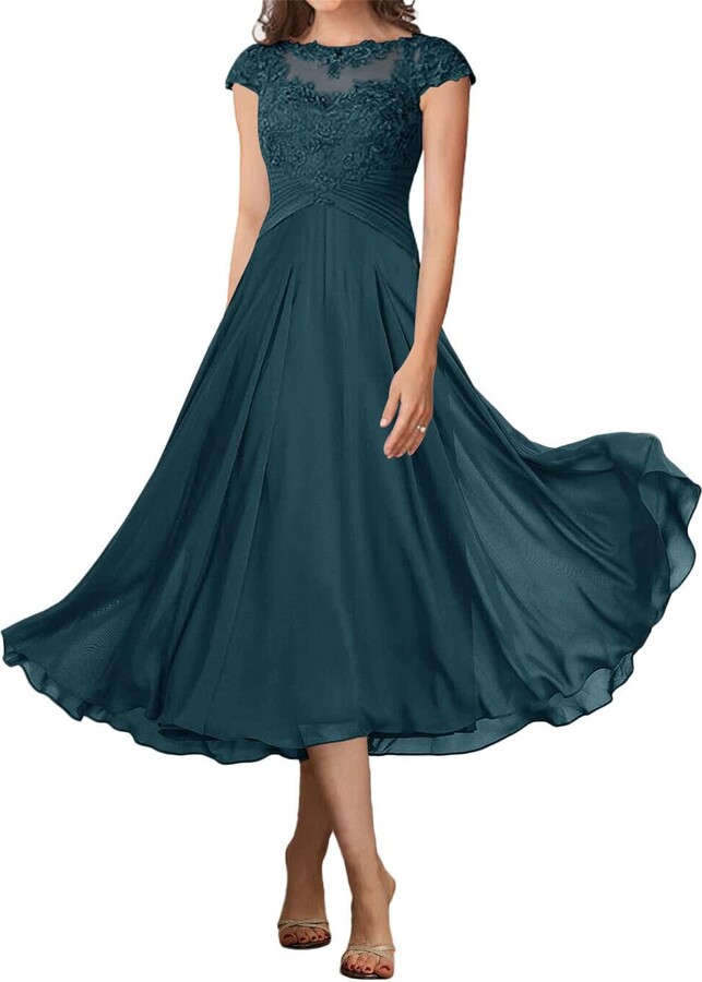 HGps8w Mother Of The Bride Dress - Lace Chiffon Formal Evening Gown