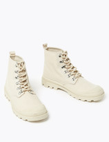 Thumbnail for your product : Marks and Spencer Canvas Lace Up Flatform Ankle Boots
