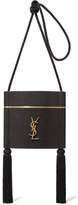 Thumbnail for your product : Saint Laurent Opyum Tasseled Leather Shoulder Bag - Black