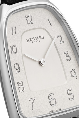 HERMÈS TIMEPIECES Galop D'hermes 26mm Medium Stainless Steel And Leather Watch - Silver
