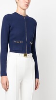 Thumbnail for your product : Elisabetta Franchi Ribbed-Knit Zip-Up Cardigan