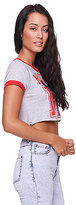 Thumbnail for your product : Doe Mickey Varsity Crop Ringer T-Shirt