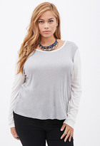 Thumbnail for your product : Forever 21 FOREVER 21+ Plus Size Colorblocked Knit Top