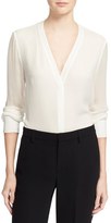 Thumbnail for your product : Vince V-Neck Double Layer Silk Blouse