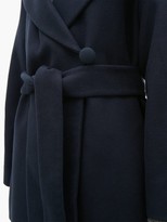 Thumbnail for your product : The Row Reyna Double-breasted Cotton-blend Wrap Coat - Navy