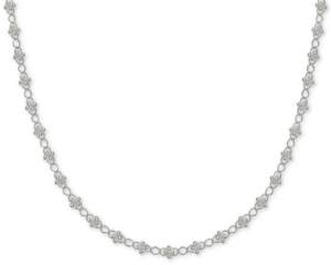 Giani Bernini Floral Link 18" Chain Necklace in Sterling Silver, Created for Macy's