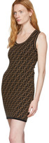 Thumbnail for your product : Fendi Black and Brown Knit Forever Dress