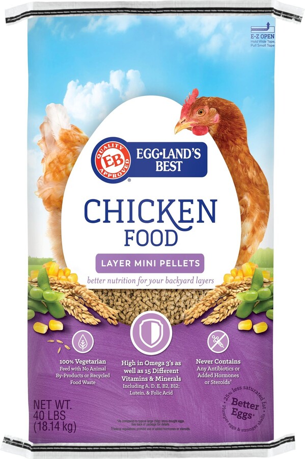 Eggland's Best 17% Protein Layer Mini-Pellets Chicken Feed, 40-lb bag
