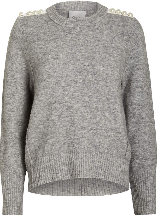 pearl embellished sweater