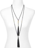 Thumbnail for your product : Sam Edelman Lava Stone Tassel Layered Necklace