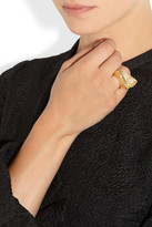 Thumbnail for your product : Chloé Bettina gold-tone resin ring