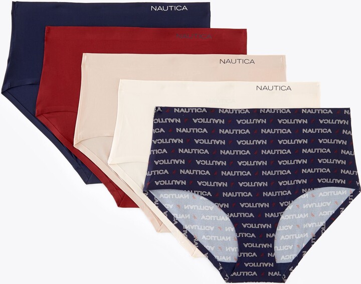 Nautica Womens Printed Seamless Hipster Brief, 5-Pack - ShopStyle Panties