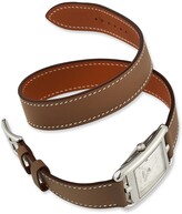 Thumbnail for your product : Hermes Large Cape Cod GM Watch with Taupe Leather Strap