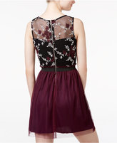 Thumbnail for your product : Speechless Juniors' Contrast Lace Tulle Dress