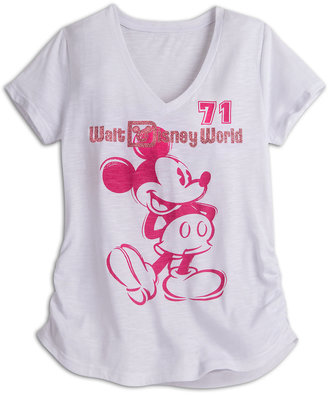 Disney Mickey Mouse Slub V-Neck Tee for Women - Walt World Boutique