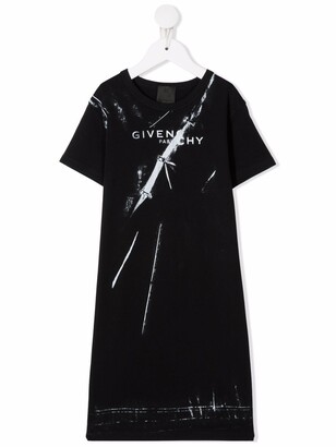Givenchy Kids Logo-Print Cotton Dress