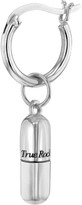 Thumbnail for your product : Sterling Silver Pill on Gold Plated Huggie Hoop Earring
