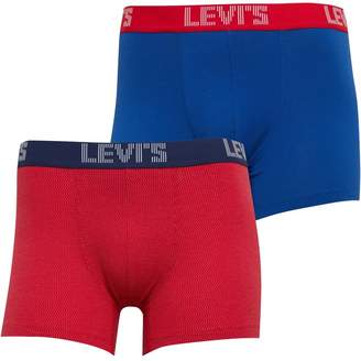 Levi's 200Sf Optical Zigzag Two Pack Boxer Trunks Red
