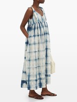 Thumbnail for your product : Story mfg. Mfg. - Daisy Tie-dye Organic Cotton Maxi Dress - Blue White