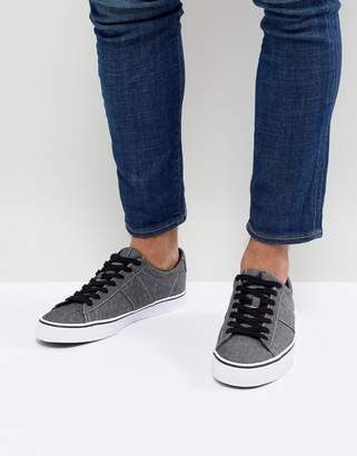 Polo Ralph Lauren Sayer Chambray Sneakers In Black
