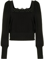 Thumbnail for your product : BAPY BY *A BATHING APE® Lace-Embroidered Puff-Sleeve Top