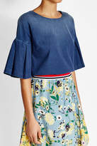 Thumbnail for your product : 7 For All Mankind Denim Top with Flared Sleeves