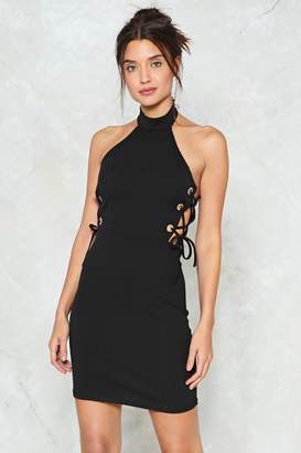 Nasty Gal My Sides Are Tied On This Halter Dress