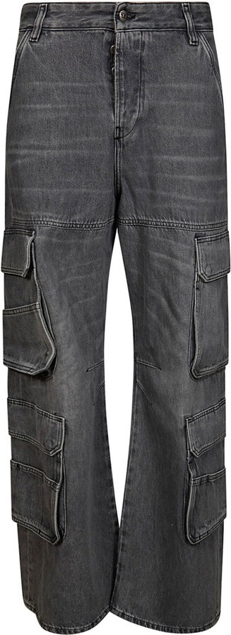Diesel Relaxed-Fit Low-Rise Cargo Jeans With Flap Pockets