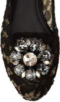 Thumbnail for your product : Dolce & Gabbana Embellished Lace Vally Flats