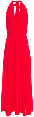 Roland Mouret Wool-crepe Halterneck Maxi Dress