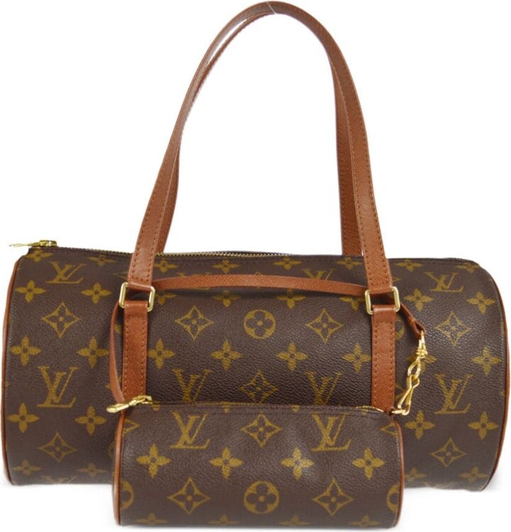 Louis Vuitton Stamp Bag Brown Suede Handbag (Pre-Owned)