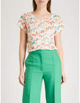 ZADIG & VOLTAIRE Meryl butterfly-print linen T-shirt