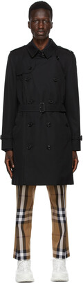 Burberry Black Kensington Trench Coat