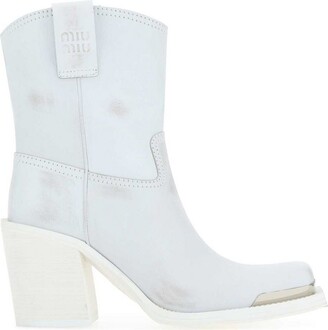miu miu leather ankle boots
