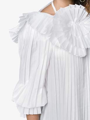 Rosie Assoulin One shoulder pleated top