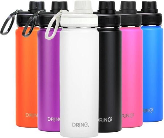 WOOJONG DRINCO Stainless Steel Water Bottle Spout Lid Vacuum Insulated Double Wall Water Bottle Wide Mouth (40oz 32oz 22oz 18oz 14oz) Leak Proof Keeps Cold...