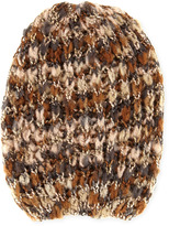 Thumbnail for your product : Neiman Marcus Marbled Textured Slouch Hat, Brown/Multi